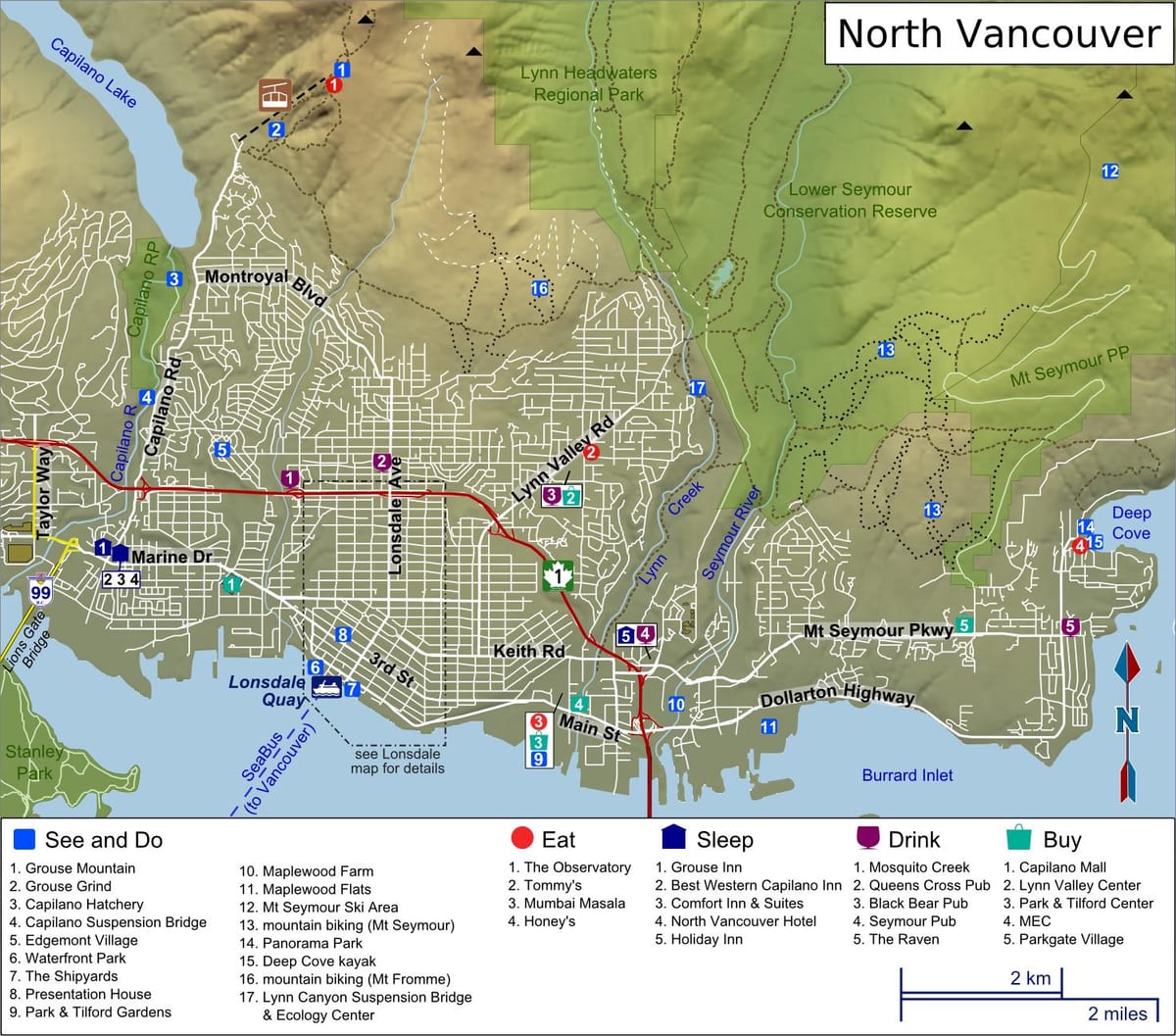 지도 north vancouver bc