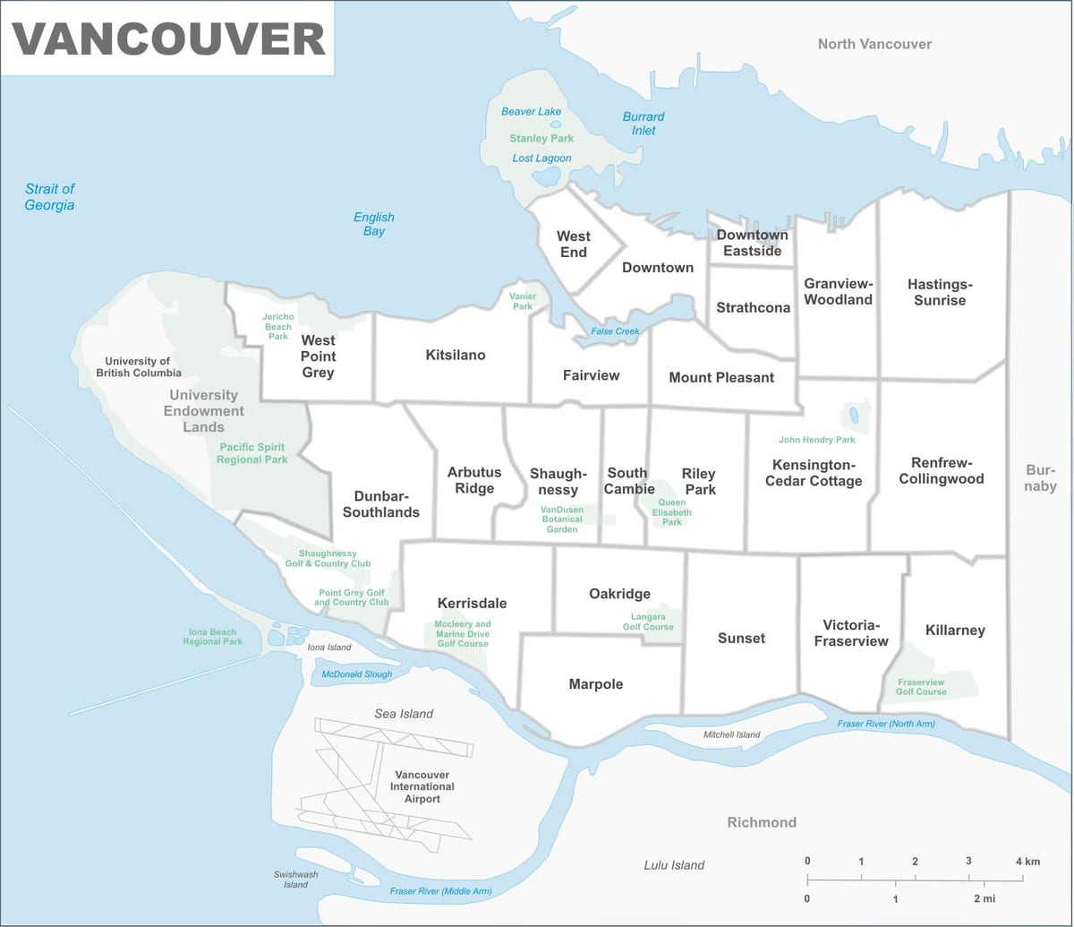 vancouver bc 근처 지도