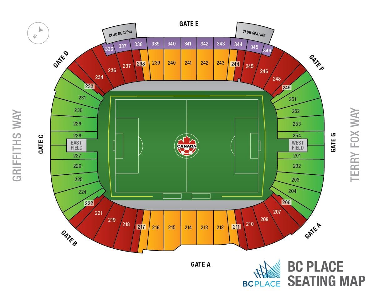 bc place stadium 지도