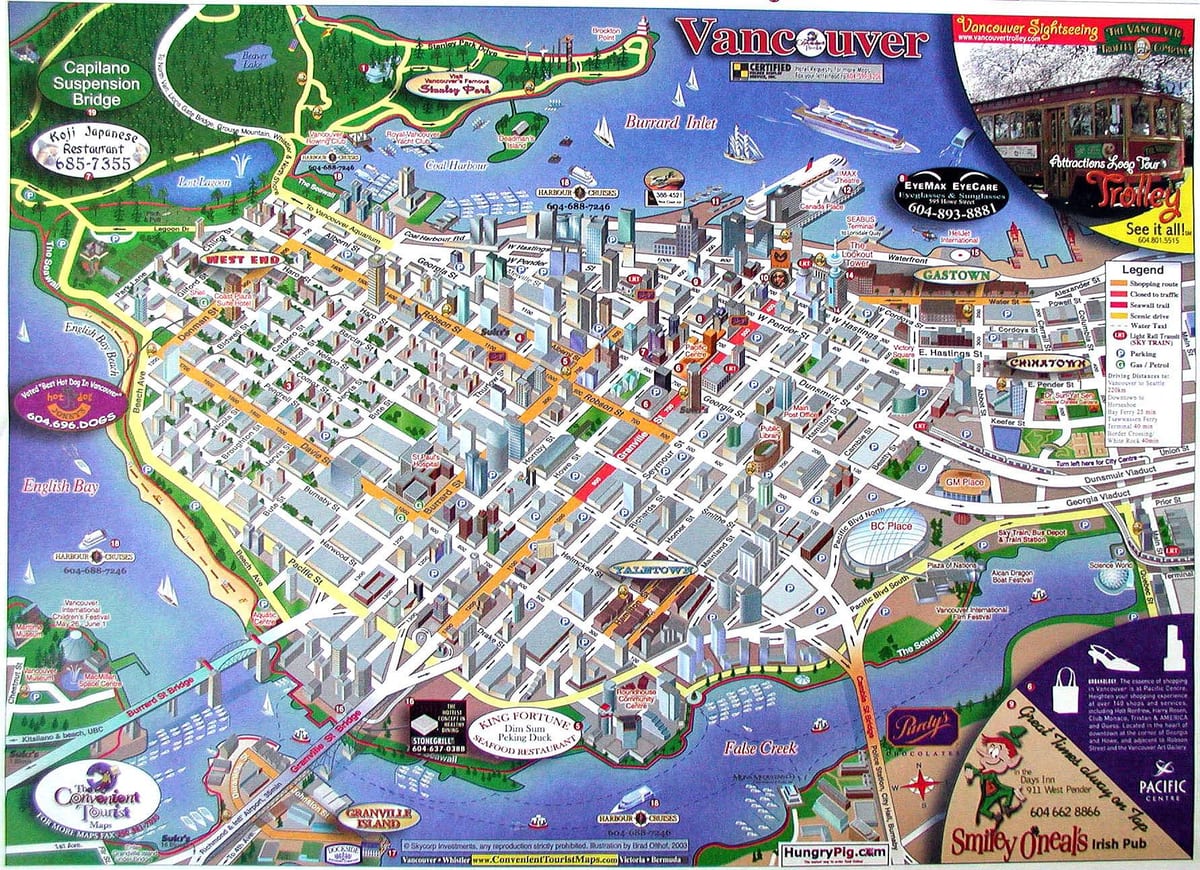 지도 vancouver bc canada