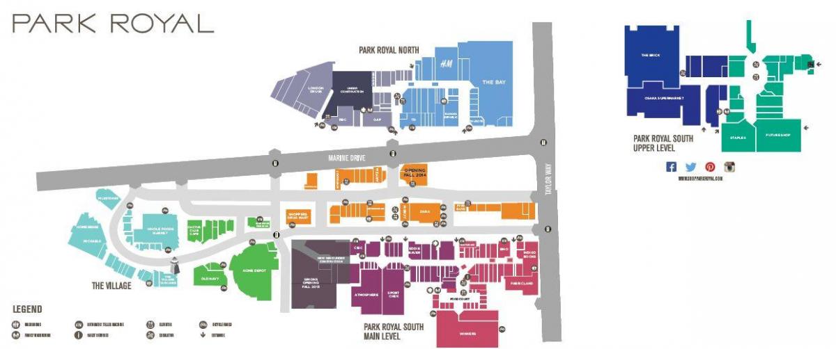 밴쿠버 다운타운 쇼핑 지도