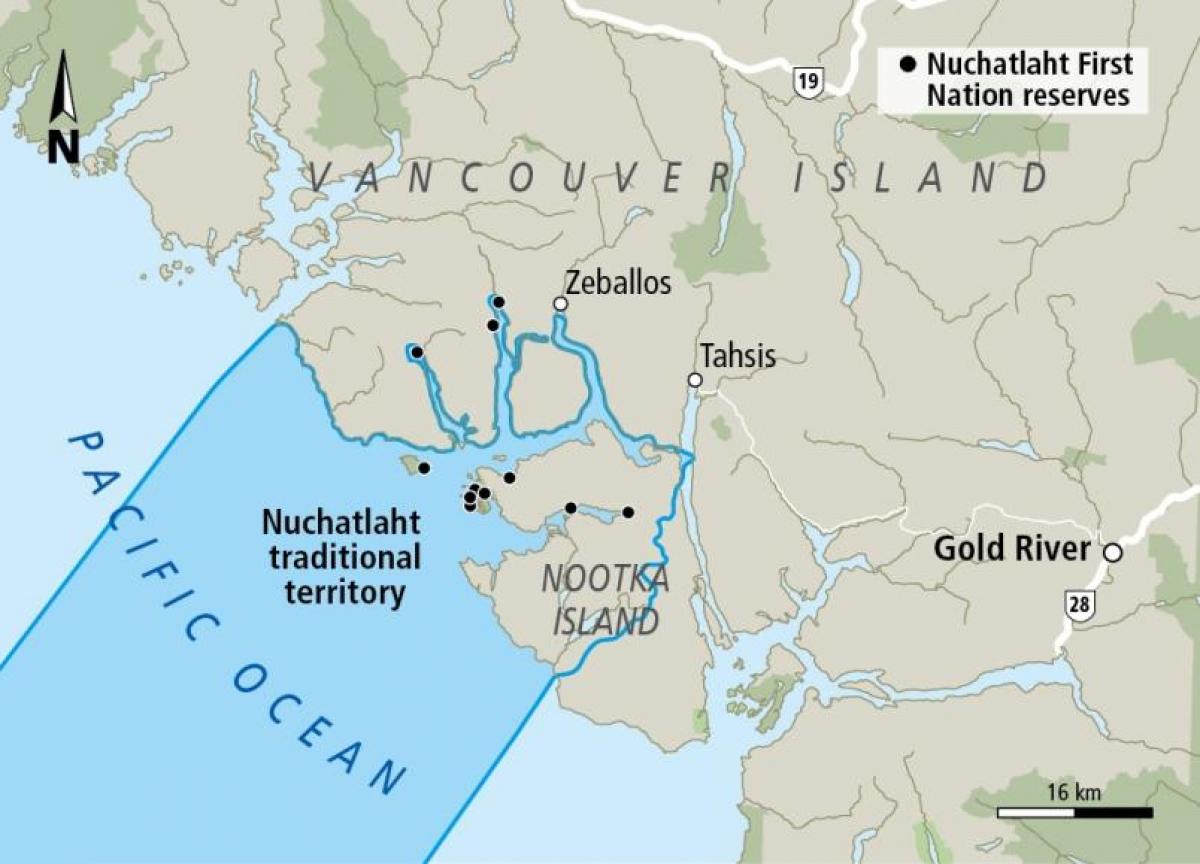 밴쿠버 지도 섬의 첫 번째 국가