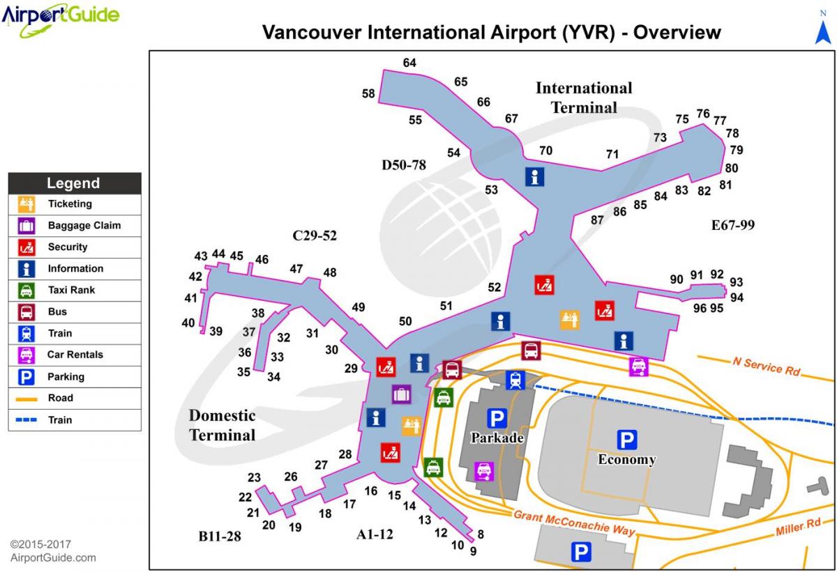 vancouver bc airport 지도