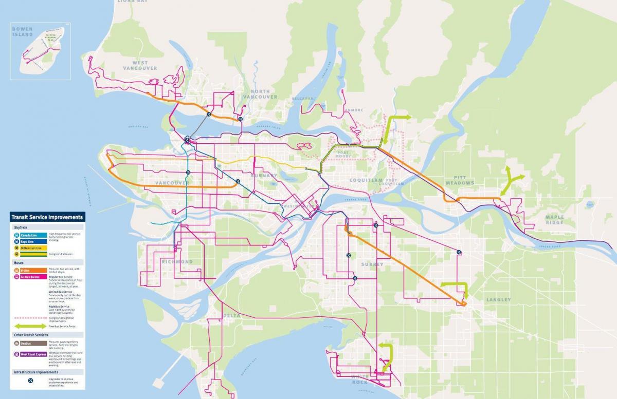 밴쿠버 교통 시스템 맵