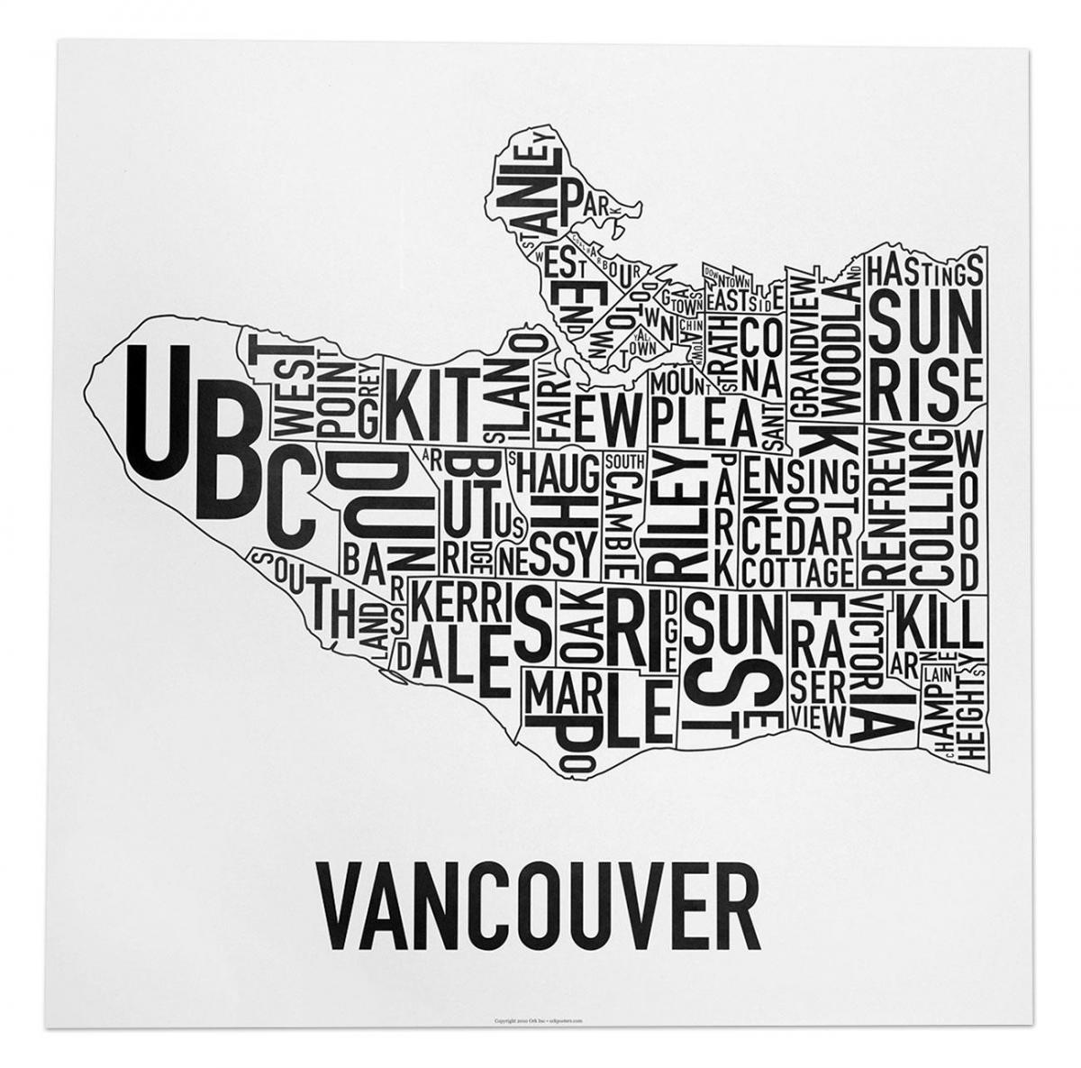 지도 밴쿠버의 포스터