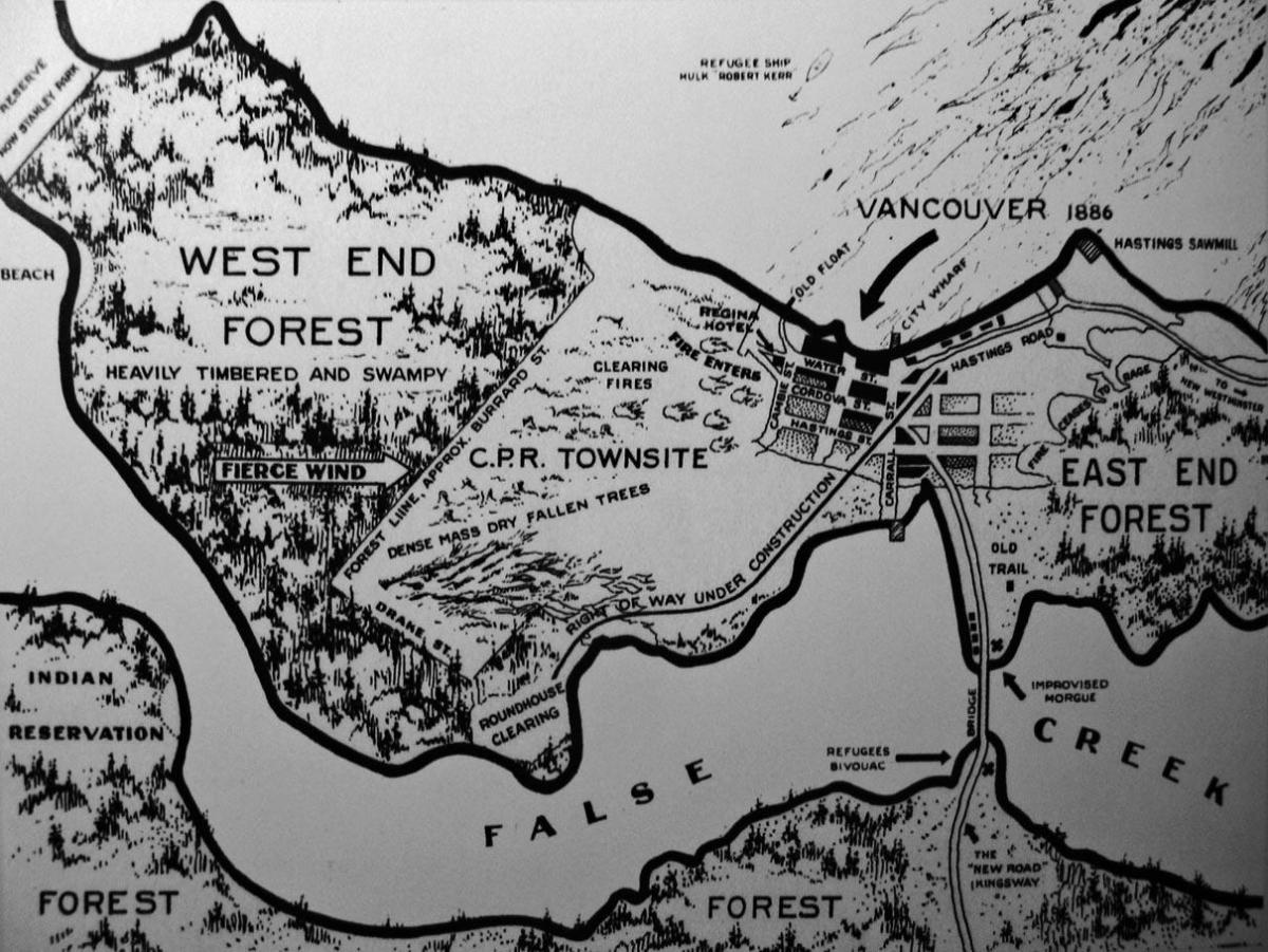 지도의 오래된 밴쿠버