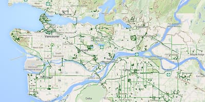 지도 metro vancouver 자전거