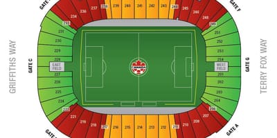Bc place stadium 지도