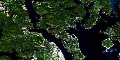 밴쿠버 지도 위성 섬