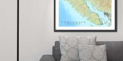 밴쿠버 지도 섬 벽