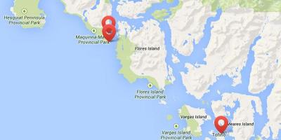 밴쿠버 지도 섬의 핫스프링스