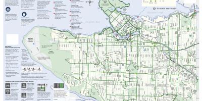 밴쿠버는 자전거 도로 지도