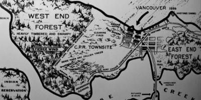 지도의 오래된 밴쿠버